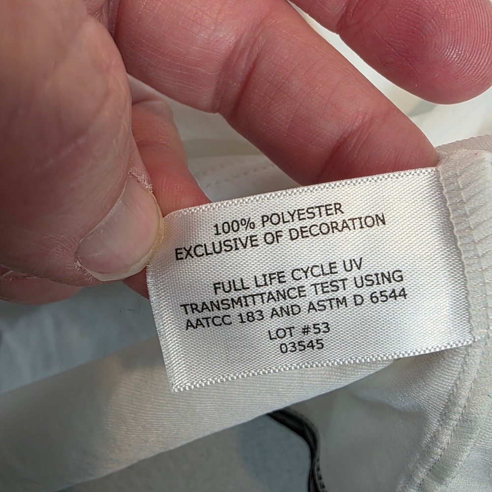Coolibar Mens XL White UPF 50+ Quarter Zip Popover Sun Shirt Long Sleeve Active - Picture 8 of 11